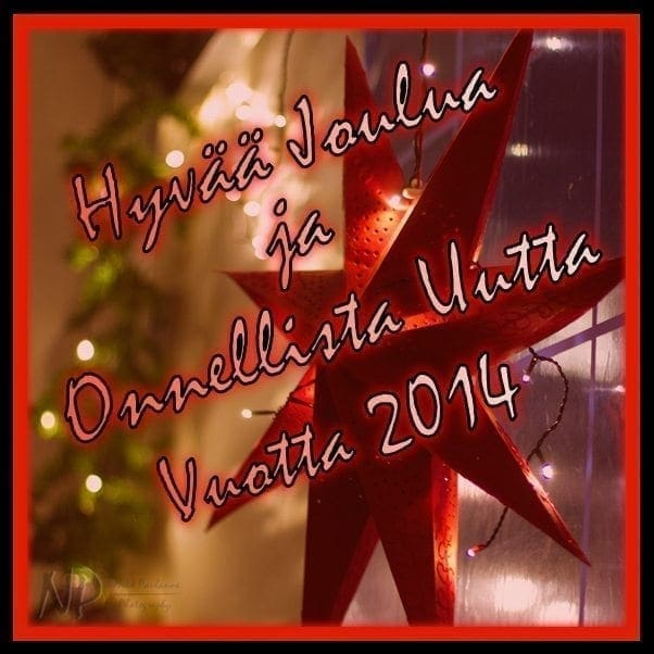 Rauhallista joulua ja onnellista uutta vuotta 2014!